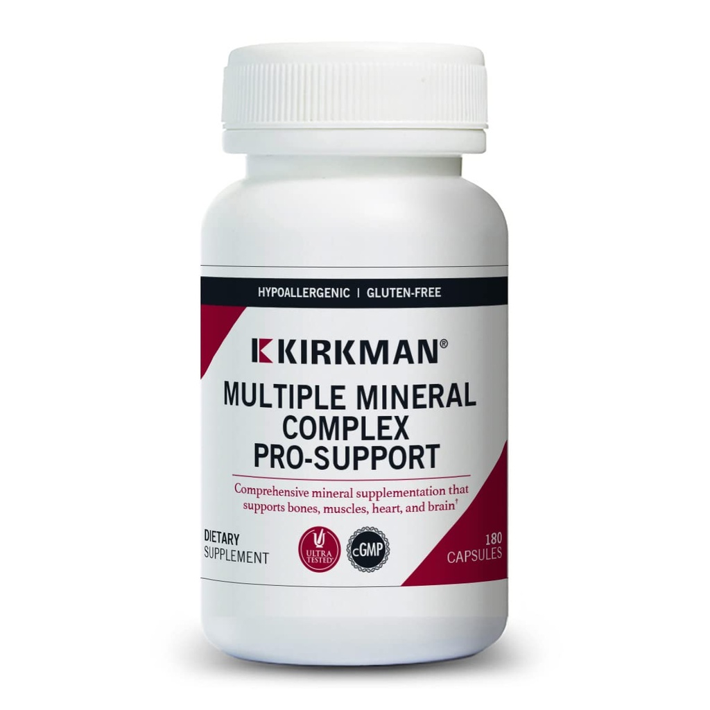 Kirkman Multiple Mineral Complex Pro- Support - Hypoallergenic Equipment 124; 180 Vegetarian Capsules Equipment 124; Minerals