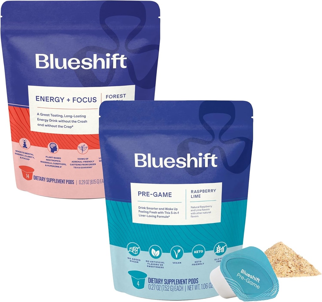 Blueshift Energy + Focus 14 Pack and Pre- Game 14 Pack Bundle