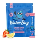 Waterboy Weekend Recovery Equipment 124; 3,200mg Electrolyte Powder Packets Equipment 124; Ginger + L- Theanine + Vitamin Equipment 124; No Sugar, All Natural, gluten Free Equipment 124; 24 Drink Stick Mixes (Truskawka Lemoniada)