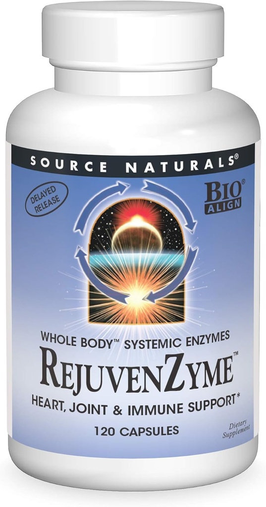 Źródło Naturals ResevelZyme - dla serca, stawów i wsparcia immunologicznego - 120 kapsułek