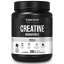 Jacked Factory Stwórczy jednowodny proszek 1000g - 5g Codzienny suplement dla stworzeń dla mężczyzn i kobiet, Przyjazny weganom, Trzyczęściowy test - 200 Sług, Unflavored