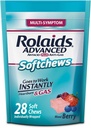 Rolaids Advanced Antacid Plus Anti- Gas Softchews, 28 Count, Mieszane Berry, Heartburn i gazu Relief