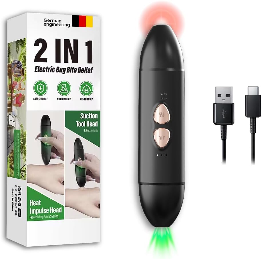 Insect Bite Relief Pen - Chemical- Free Heat Therapy dla Mosquito Bites & Bee Stings 124; Przenośne, wielokrotnego użytku i Kids- Safe 124; Instant Itch & Oblelling Relief