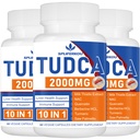 2000mg Tudca Liver Supplement Supplement, Tudca Bile Salt with Milk Thistle and NAC, 180 Kapsułek na 90 dni, Wsparcie dla wątroby, Detoksykacji, System immunologiczny