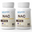 Puregen Labs N- Acetyl- L- Cysteina (NAC) 600mg, Wspiera immunologiczne, oddechowe, Zdrowie wątroby, NAC 600 mg, Potężne przeciwutleniacze Wsparcie, Free- rodniki, Łatwe do Absorb - Razem 120 Kapsułki wegetariańskie