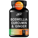 Boswellia Curcumin Ginger Extracts Supplement - Silny 95% Curcuminoids Natural Support Pills for Mobility & Flexibility - Dodatkowa siła Boswelia z kurkuminy Turmeric Organic Ginger Supplement