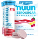Nuun Zero Sugar Hydration Electrolyte Tablets - Magnez, Wapń, Potas, Chlorek i Sód, Lekkie i pyszne aromaty owocowe, bez cukru, Gluten Free, Wegan, Mieszane Berry 4 Pack (40 Służenie ogółem)
