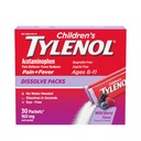 Opakowanie dla dzieci Tylenol Rozpuścić opakowania na uśmierzanie bólu, Fever Medication, 160 mg Acetaminofen, Dye Free, Pakiety dla dzieci w proszku na zimno & Flu Symptom Relief; Wild Berry Flavor, 30 ct.; Opakowanie zawierające 1