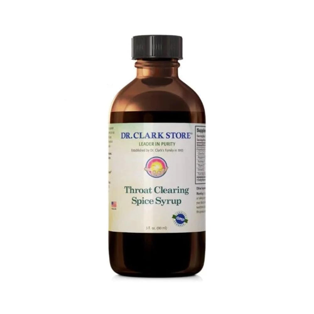 Dr Clark Store Natural Cough Syrop - Herbal Sore Throat Relief, 3 Fl Oz, Soothing Cough Remedy