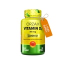 ORZAX Witamina D3 2000 iu (50 mcg) - Non-GMO, Gluten Free, Cukier Free, Dairy Free - 1 Rok dostaw dla silnych funkcji mięśni i immunologicznego wsparcia - Suplement nastrojów dla Wellness (360 Softgel)