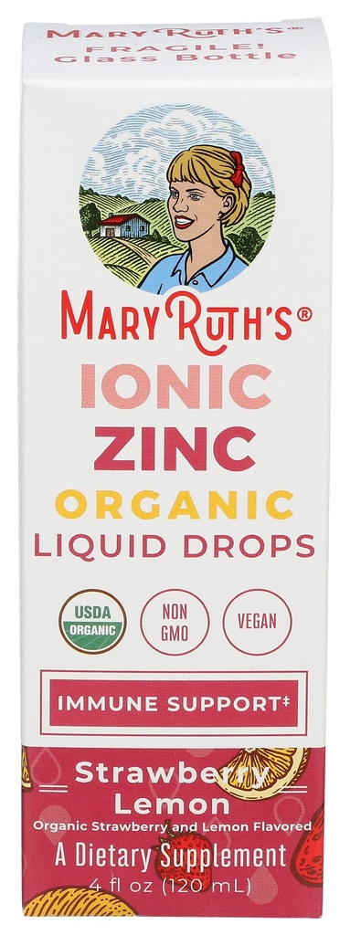 Mary Ruth, Jonowy Cynk Truskawkowe cytryny Organiczne, 4 Fl Oz