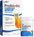 Lac Probiotic Complex 50 Miliard CFU 124; Suplement pokarmowy DEV124; Aktywne probiotyki do przywrócenia równowagi bakteryjnej jelit, IBS Wsparcie (30 Kapsułki wegetariańskie)