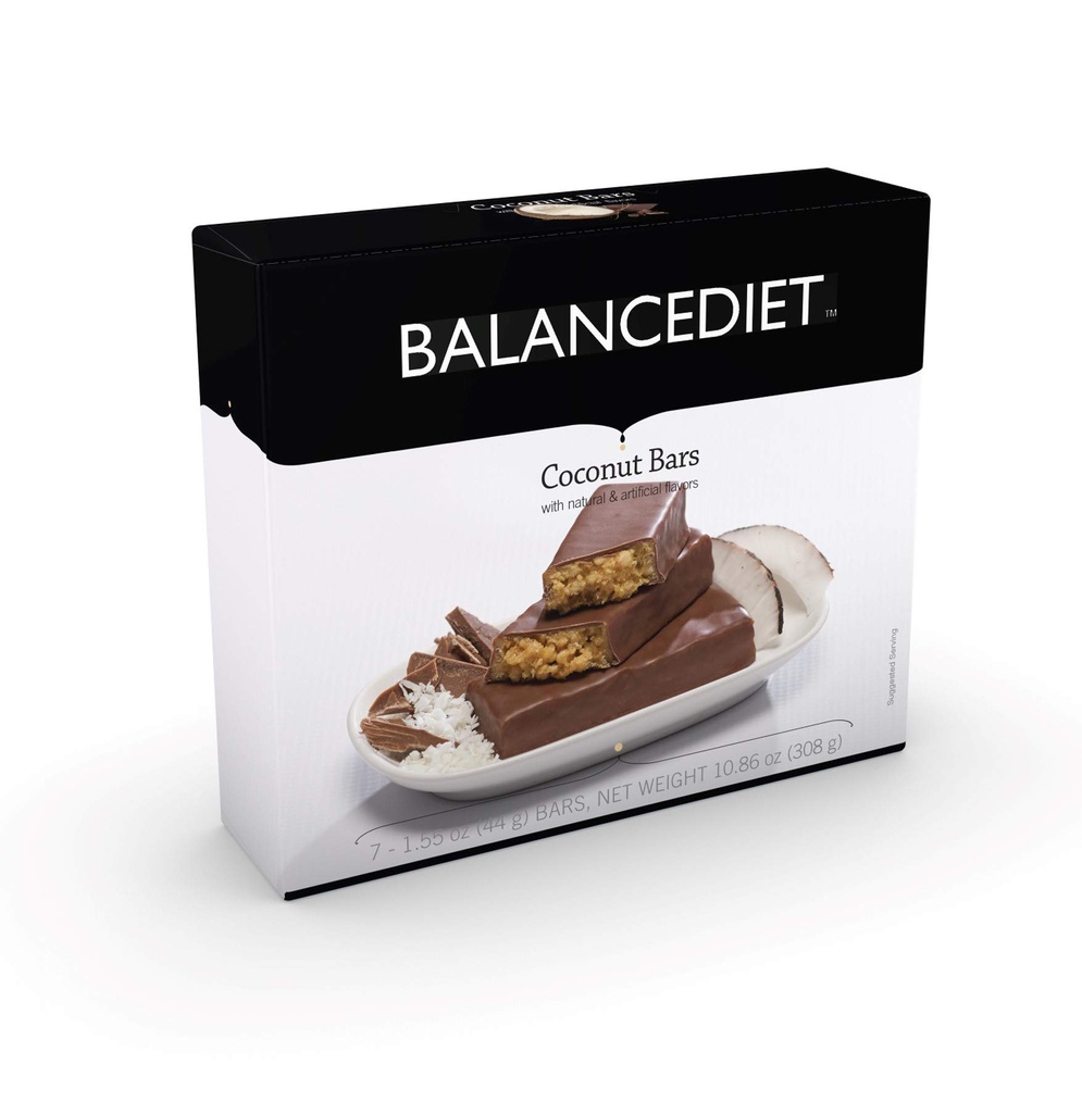 BalanceDiet ™ XI124; Protein Bar XI124; 15g białka XI124; Low Carb XI124; 7 Bar Box (Coconut Crunch)