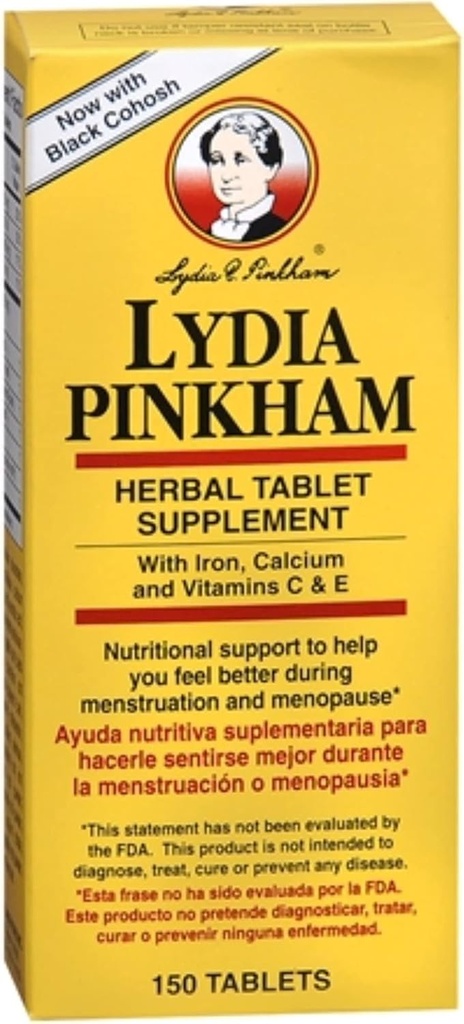 Lydia Pinkham Ziołowy suplement tabletki 150 tabletek (opakowanie po 4)