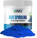 AKI E18 Blue Spirulina w proszku Pack - Ultra koncentrat fikocyjaniny Superfood - Deep Blue, Vegan & Non-GMO - Idealny do Smoothies, lody, jogurt lub pasty - 2oz / 57g