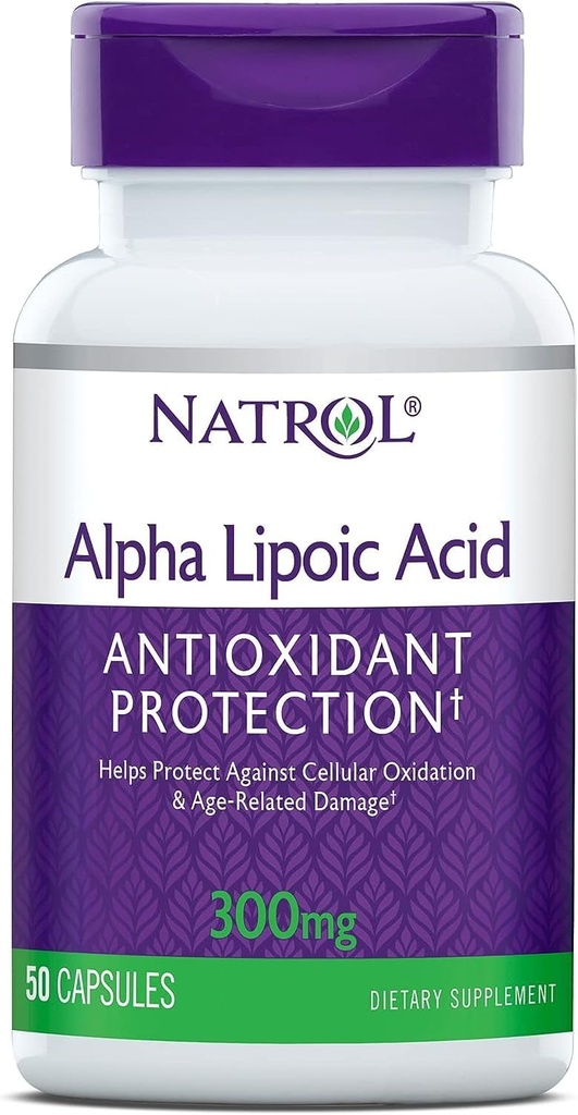 Natrol Alpha Lipoic Acid 300 Miligramy - 50 Czapek (opakowania po 3)