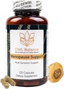 Menopause Support for Women - Menopause + Perimenopause Relief for Hot Flashes, Low Energy, Hormone Support - 120 Herbal Capsules