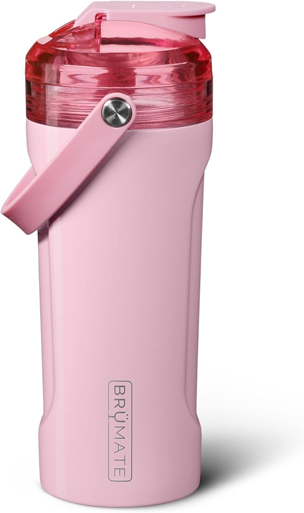 BrüMate MultiShaker Blender Butelka shaker 124; 100% szczelność Izolowana stal nierdzewna 124; Przed treningiem i butelka shaker protein dla siłowni 124; 26oz (Blush)