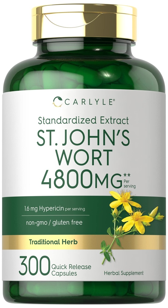 Carlyle St John 's Kapsułki Kapsułki 124; 4800mg 124; 300 Hrabia 124; Non- GMO & Gluten