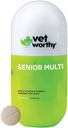 Vet Worthy Senior Multivitamin Chewable for Dogs - Przeciwutleniacze i wsparcie żywieniowe - Daily Support - Esential Vitamin, Minerals, & Enzymes- Wątroba Flavor Chewable for Dogs - 60 Tabletki