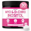 Myo- Inositol & D- Chiro Inositol Supplement Powder (2050mg Per Serving Ideal 40: 1 Stosunek Myo Inositol, 30 Day Supply) Dla Hormone Balance for Women & Ovarian Health - Trzecia strona Tested, Wegan & USA Made