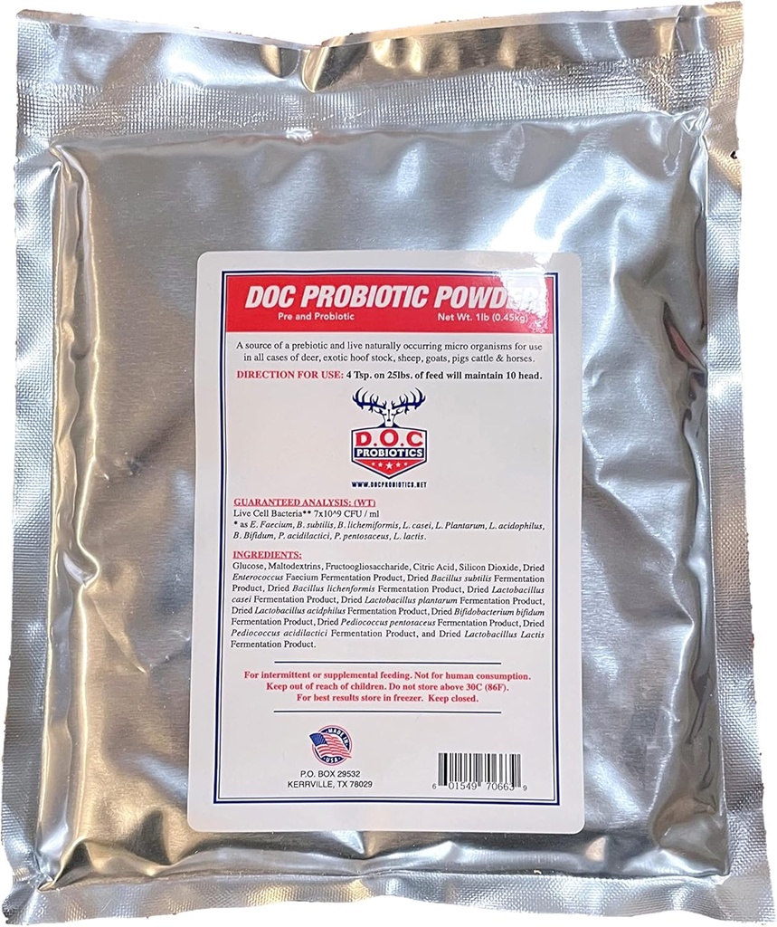 Doc Probiotic Powder Live Cell Bakteria Żywa Kozy Probiotyczne, Krowy, Konie, Owce, Świnie, Jelenie Gut Zdrowie