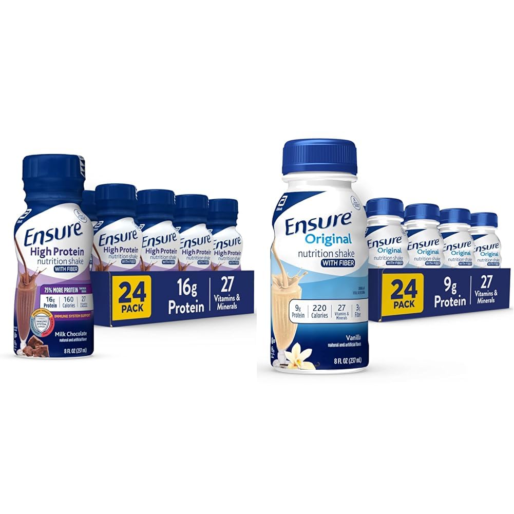 Zapewnić wysoki poziom protein Nutritional Shake z włóknem i zapewnić Oryginalny Vanilla Liquid Nutrition Shake z włóknem 124; bezglutenowy posiłek wymiany Shake 124; 24 Opakowanie 124; Butelka