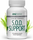 Amerykańskie Nutriceuticals - S.O.D. Wsparcie - 190 Kapsułki - Wsparcie naturalnej produkcji Super Oxide Dismutase - Niszczy wolne Radykale, Wspiera detoksykacji wewnątrzkomórkowe & Łatwe do połykania