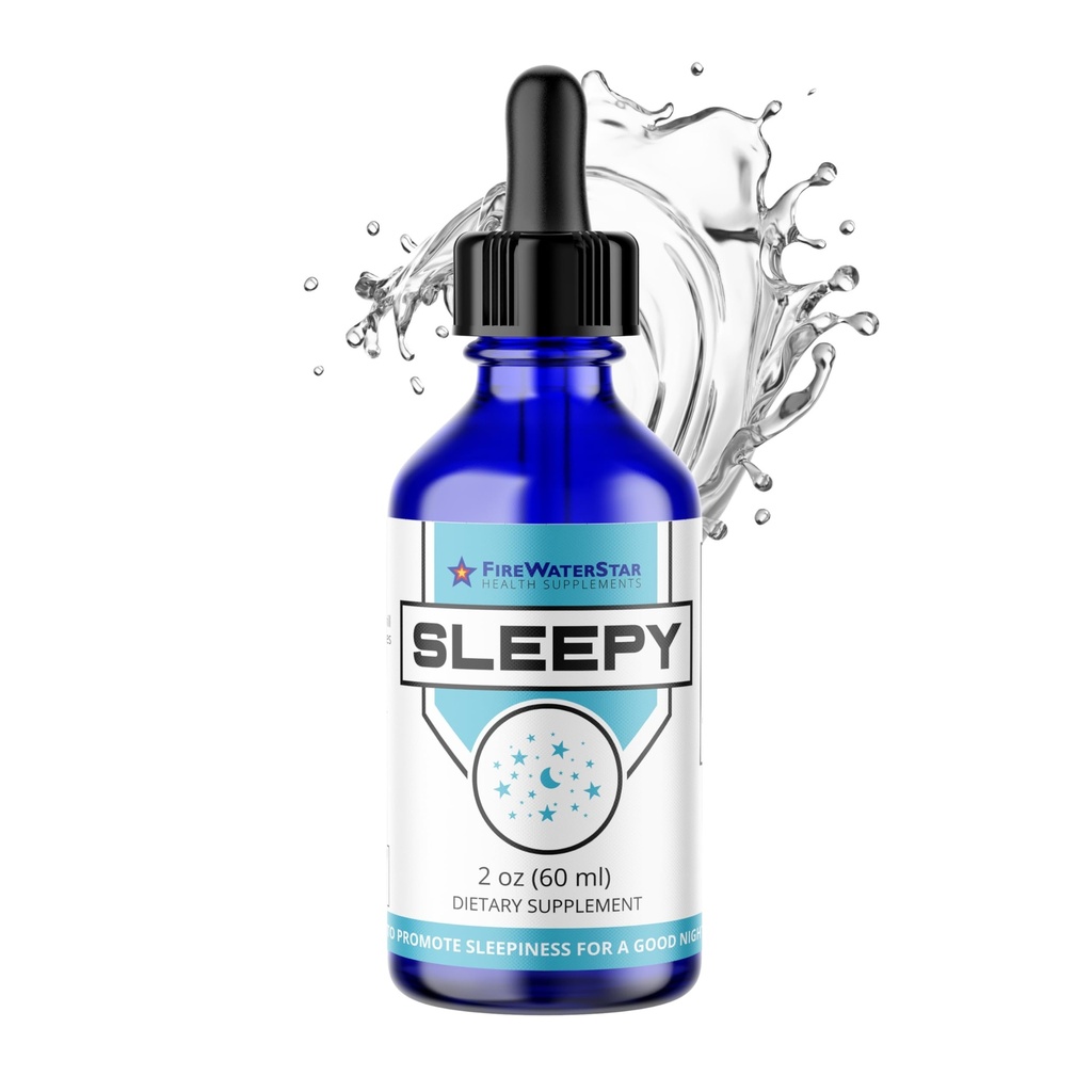 FWS Sleepy - Płynna melatonina z magnezem, L- Theanine - Naturalna pomoc na sen - szybko działające płynne krople - Pomaga Ci zasnąć i spać na dobranoc - dorośli, nastolatki, dzieci