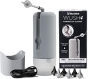 Wush Pro by Black Wolf - Oryginalny Deluxe wody napędzane czyszczenie ucha z 6 wielokrotnego użytku Porady zastępcze przez Black Wolf - Bezpieczny i skuteczny dla Buildup Wosk Uszy - Elektryczny zestaw do usuwania Wosk Uszy (Grey)