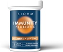 BiOHM Immunitet Probiotyczny z Witaminą C, D3 i Cynk, 1 Miliard CFU (60 Kapsułek) Dzienne Probiotyki dla Kobiet i Mężczyzn, Zdrowie i Immune Support, Wegan, Gluten- Free i Non-GMO