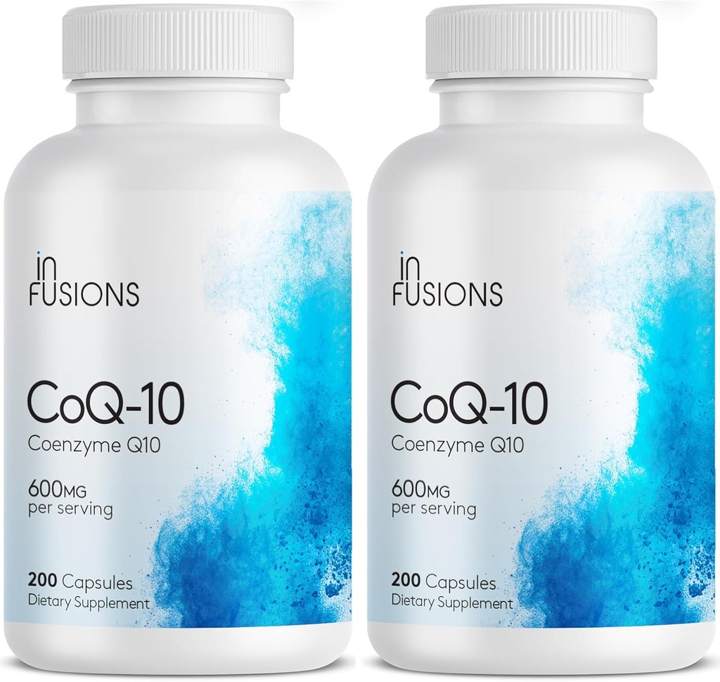 Infuzje Maksymalna moc Czysta CoQ10 600mg 200 Kapsułki Wysoka absorpcja Gluten Wolny od nieGMO (2)