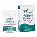 Nordic Naturals Nordic Flora Probiotic Kobieta 's Balance - 30 Kapsułki - 12 Szczeliny probiotyczne z 60 Miliard Kultur - Wsparcie jelitowe, Zdrowie pochwy - Wegan - 30 Służenia