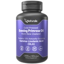 Naturalis Evening Primrose Oil (1300mg) 124; 100% Natural from New Zealand Netherlands 124; Non-GMO, Soy & Gluten Free, Zero Filler Edin124; 60 Softgels