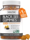 Czarne Gumiaki Nasienie - Naturalny Ginger Ale Flavor (Non-GMO & Vegan) Cold- Pressed Nigella Sativa Producing Pure Black Cumin Seed Oil - 500mg Per 2 Gummy Serving