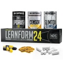 NDS Nutrition Maximum Strength Weight Loss - Decrease Appetite and Energy Booster - Glutamine, L- Carnitine i CLA (LipoRush XT 60 Kapsułki, Censor 90 Softgels i Slim- Tox 90 Kapsułki)