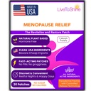 Menopauza & Perimenopauza Relief Patch - Hot Flash, Mood & Support Symptom - Black Cohosh, Ashwagandha & More - 30 Tematyczne łaty - USA Made by Live to Shine