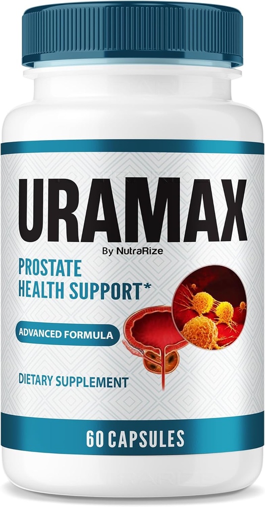 NutraRize Uramax kapsułki, Uramax Prostate Health Support, UraMax All- Natural Supplement, Uramax Extra Force Pills do promowania Stamina i Energia, Ura Max Pills Recenzje (60 kapsułki)