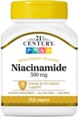 21. Century Niacynamid 500 mg tabletki o przedłużonym uwalnianiu - 110 ct, opakowanie po 2