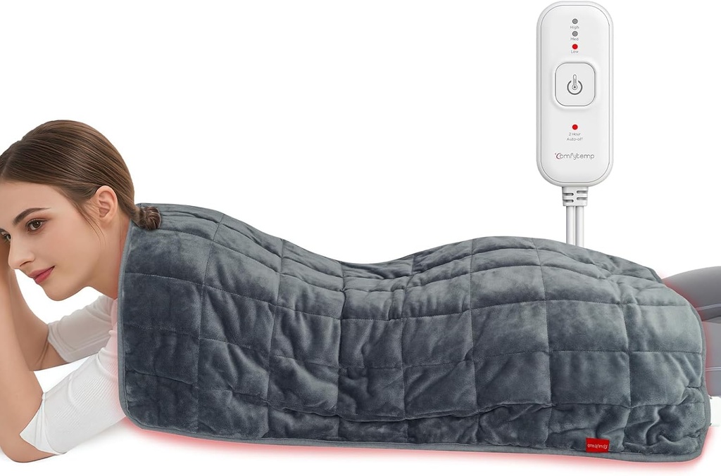 Komfortowe podgrzewanie Pad 17 "× 33" dla Back & Cramps, Bardzo duże elektryczne ciepło Pad, Prezenty urodzinowe dla kobiet Mama Tata, pełne ciało Podgrzewane Pad, Głębokie mięśnie i ból