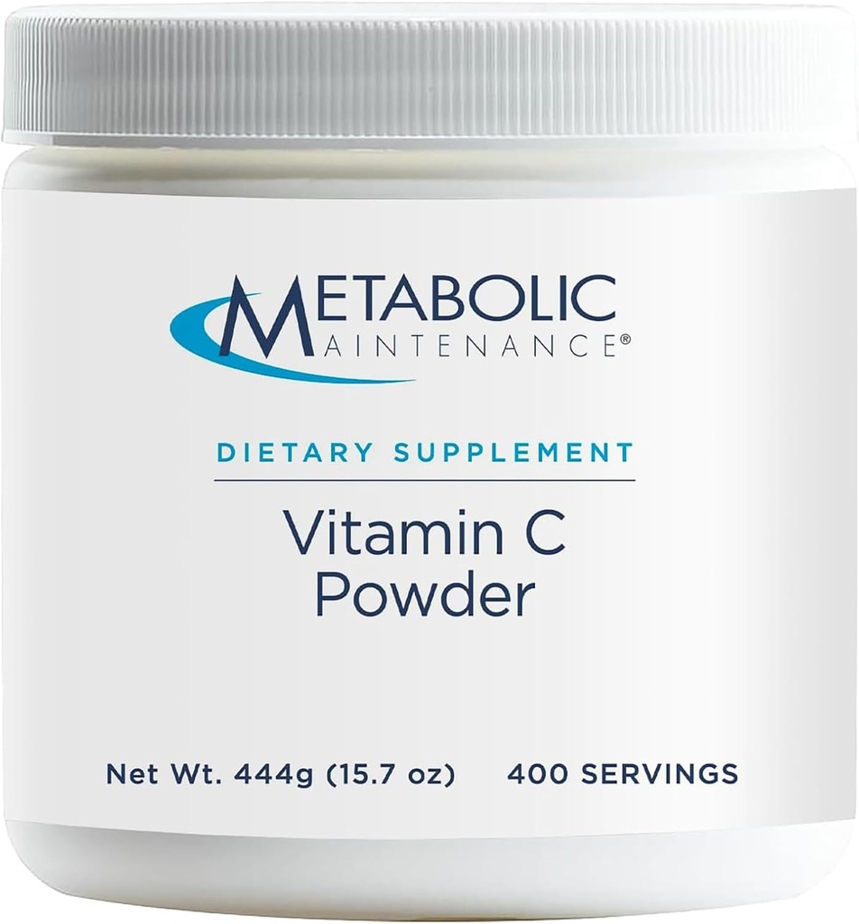 Metaboliczne Utrzymanie Witamina C Proszek - 1100 mg Czysty przeciwutleniacz kwasu askorbinowego + Suplement wsparcia immunologicznego - Łatwe dodawanie napojów (15.7 oz / 400 Służenie)