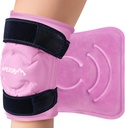 APEXUP Ice Pack for Knee Pain Relief, Duży opatrunek wielokrotnego użytku po zabiegu chirurgicznym, Elastyczny żel zimny Pack dla urazów, Ulga bólowa dla pleców, Ramię, Łokieć, Kolanko i Noga (różowy, L, 1PK)