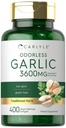 Carlyle Odorless Czosnek Softgels 3600 mg 124; 400 Hrabia 124; Allium Sativum Bulb 124; Nie GMO, Gluten suplement wolny