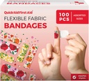Bandaże kwiatowe, Bandaże Variety Pack 100 Count, Fun Designs for Kids Dorosłe, Delikatne Adjuste miękkie oddychanie, Latex Free, Użyj do drobnych cięć Scrapes, pierwszej pomocy Dostawy