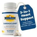 CardioClear7 - Koenzym Q10 (CoQ10) 100mg i PQQ 10mg Suplement do Zdrowia Serca z produktem Shilajit - wspomaga cyrkulację, energię komórkową i zdrowie układu sercowo- naczyniowego - 30 kapsułek
