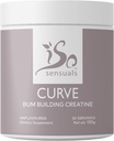 IsoSensuals Curve Bum Building Creaine - Mikronizowane 200 Mesh dla gładkich mięśni Builder dla kobiet, Kreatywne kobiety Enhancer, Suplement energetyczny dla Booty Gains. 30 Unflavored Perfect Peach Servings