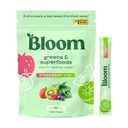 Bloom Nutrition Superfood Zielony Proszek, Enzymy z probiotyki i prebiotyki, Gut Health, Bloating Relief for Women, Chlorella, Green Juice Mix w Buraka Root Powder, 60 SVG, Truskawka Kiwi