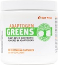 SaltWrap Adaptogen Zieloni - Formuła odporności ciała - Nootropik bez kawy dla Stress, Focus i Cognitive Performance - 90 Kapsułki