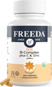 FREEDA Complete B Complex z witaminą C & cynk - SCD Legal Vitate B Complex (B1, B2, B3, B6, B12) - 250 Kapsułek wegetariańskich, Nadaje się do wszystkich włącznie SCD Diet Followers, Codzienne Wsparcie Zdrowia