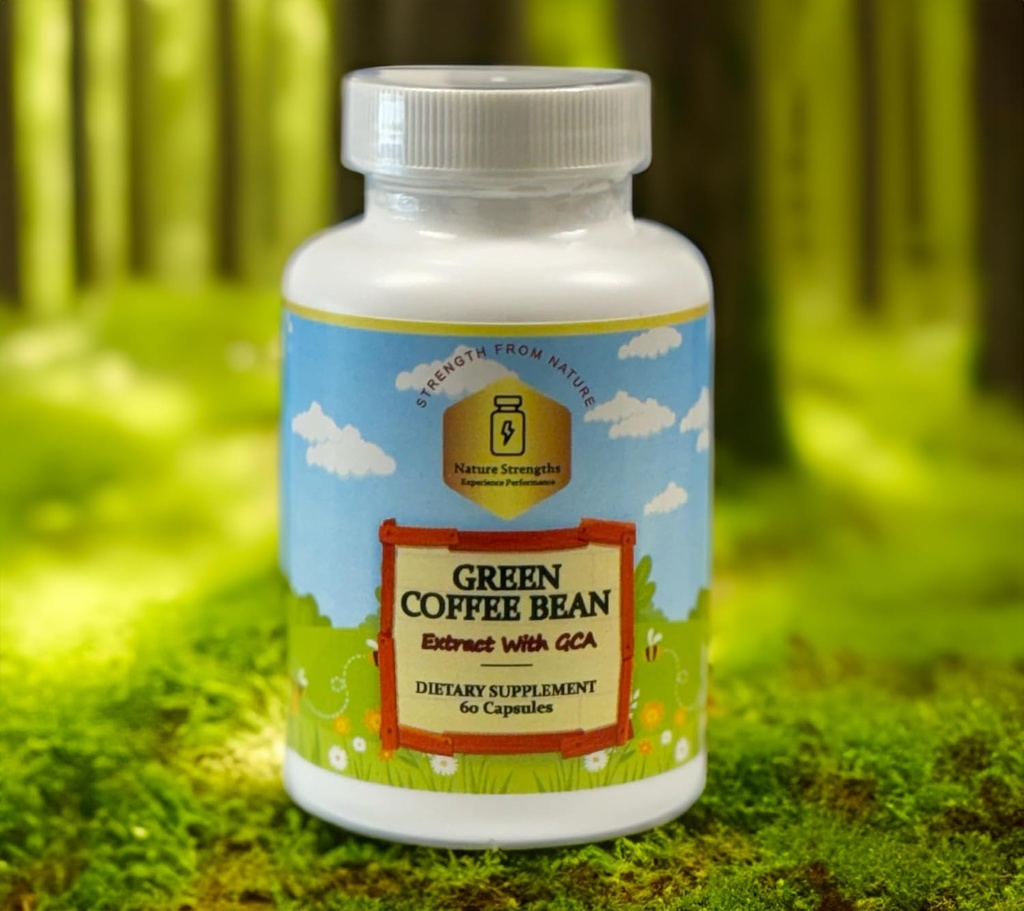 Ekstrakt Premium Green Coffee Bean z 50% GCA - 800mg na serwowanie, Natural Antioksydant Support - 60 Kapsułek Veggie - Made in FDA Registered Facility, USA